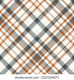 Black Orange White Tartan Pattern Seamless. Sweet Checker Pattern for Shirt Printing,clothes, Dresses, Tablecloths, Blankets, Bedding, Paper,quilt,fabric and Other Textile Products.