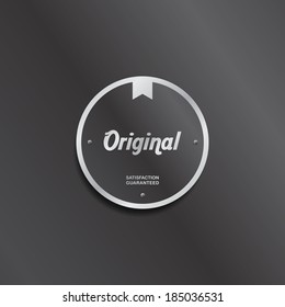 black original quality label sticker