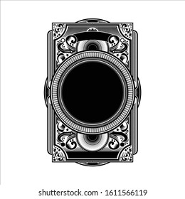 black ornament eight logo vector