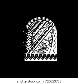 black ornament and geometric art vector design