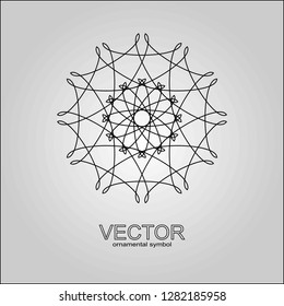 Black ornament, mandala, circle, pattern for the laser, ornament, textiles, a logo, registration.