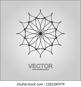 Black ornament, mandala, circle, pattern for the laser, ornament, textiles, a logo, registration.