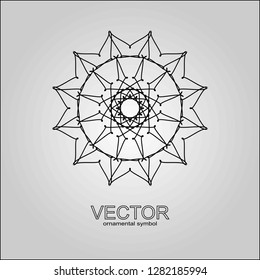 Black ornament, mandala, circle, pattern for the laser, ornament, textiles, a logo, registration.