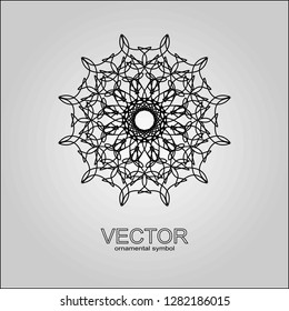 Black ornament, mandala, circle, pattern for the laser, ornament, textiles, a logo, registration.