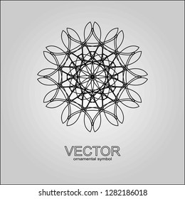 Black ornament, mandala, circle, pattern for the laser, ornament, textiles, a logo, registration.