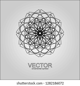 Black ornament, mandala, circle, pattern for the laser, ornament, textiles, a logo, registration.