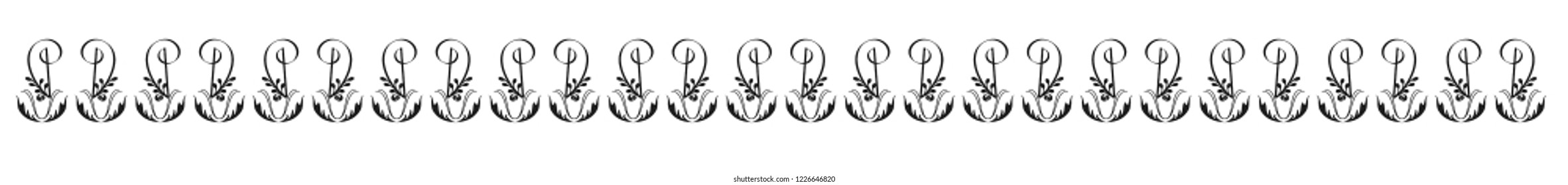 black ornament on white background