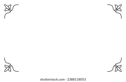 black ornament outline on white background