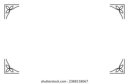 black ornament outline on white background