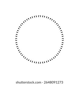 Black ornamental circular pattern on white background. Card template design. Decorative vector frame.