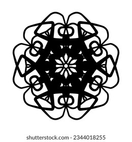 Black Ornamental flower logo design, suitable for user as your business icon in the field of beauty or decoration