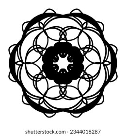 Black Ornamental flower logo design, suitable for user as your business icon in the field of beauty or decoration