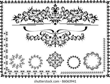 Black Ornamental Frame Border On White Stock Vector (Royalty Free ...