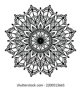 

black ornamental mandala design background,mandala design,Mandala pattern Coloring book Art wallpaper design, black and white mandala