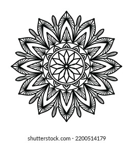 black ornamental mandala design background,mandala design,Mandala pattern Coloring book Art wallpaper design, black and white mandala