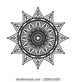 black ornamental mandala design background,mandala design,Mandala pattern Coloring book Art wallpaper design, black and white mandala