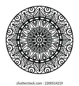 black ornamental mandala design background,mandala design,Mandala pattern Coloring book Art wallpaper design, black and white mandala