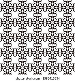 black ornamental repeat pattern.Vector.Seamless print.