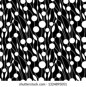 black ornamental seamless
