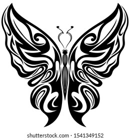Butterfly Tribal Tattoo Stock Vector (Royalty Free) 112532417 ...