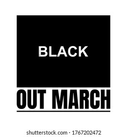 Marcha de Apagón Negro. Diseño del cartel de protesta. Ilustración vectorial