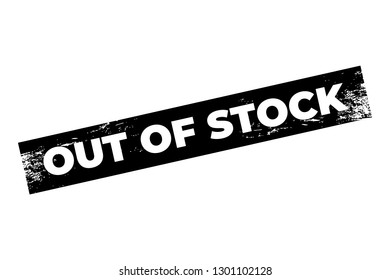 Black out of stock squared grunge stamp line.