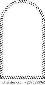 Black Outline Arch Frame Element