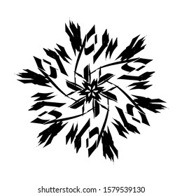 Black outline art. abstract design