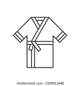 contorno negro del albornoz - ilustración vectorial
