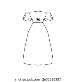 Black outline beauty dress collection