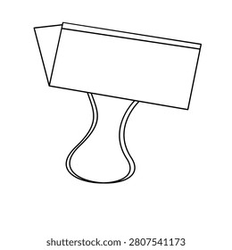 Black outline binder clip icon illustration