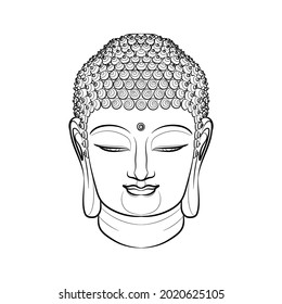 buddha face sketch