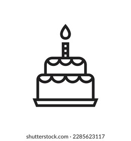 Black Outline cake tart simple