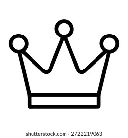 Un contorno negro de una corona clásica, que representa la Regalías, el poder y el liderazgo.