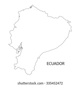 black outline of Ecuador map