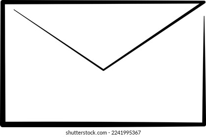 Briefumschlag mit schwarzem Umschlag, einfache Vektorgrafik