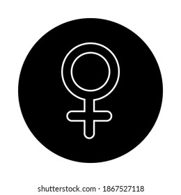 Black Outline Female Symbol Icon Female Stock Vector (royalty Free 