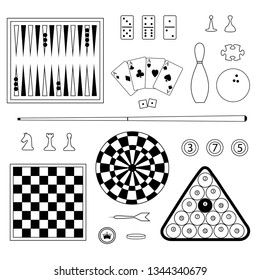 black outline games digital stamps