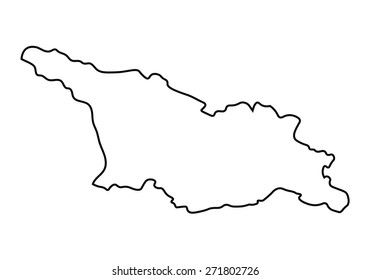 black outline of Georgia map