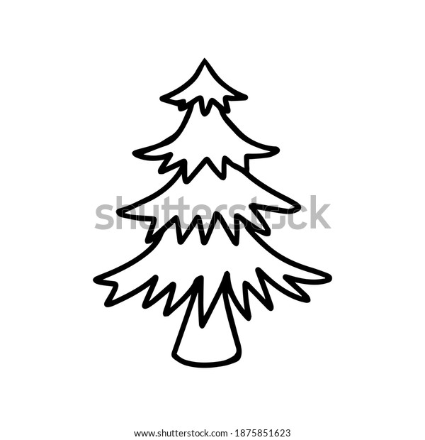 Black Outline Hand Drawing Vector Illustration Stock Vector (Royalty ...