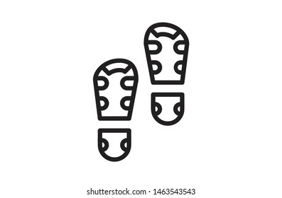 Black outline human footstep icons. Adventure icons, Symbol, logo illustration. Pixel perfect. modern design, vector