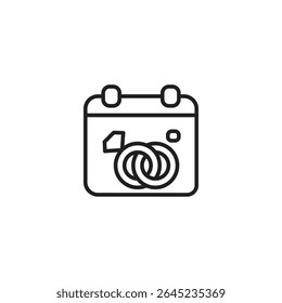 A black outline icon of a camera with a peace symbol inside its lens, possibly indicating a peaceful view or photography for peace.
