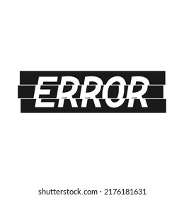 Black outline isolated text information of glitch error icon symbol design for web or announcement illustration vector 
