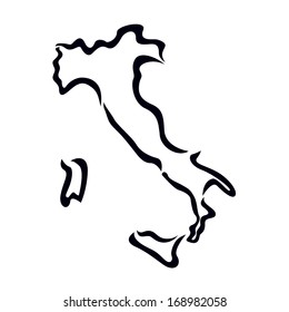 Italy Outline Images, Stock Photos & Vectors 