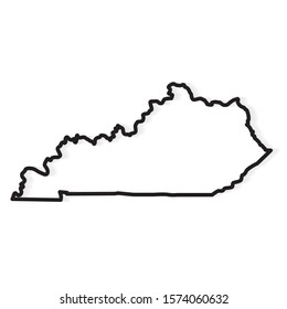 Kentucky State Outline Images, Stock Photos & Vectors | Shutterstock