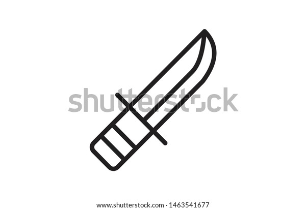 Black Outline Knife Icons Adventure Icons Stock Vector (Royalty Free ...