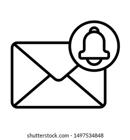 black outline letter vector icon