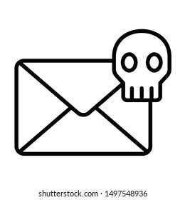 black outline letter vector icon