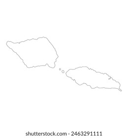 black outline of a map of American Samoa