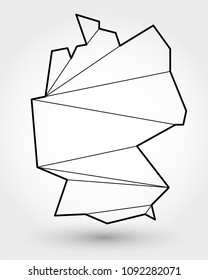 black outline map of Germany, stylized concept
